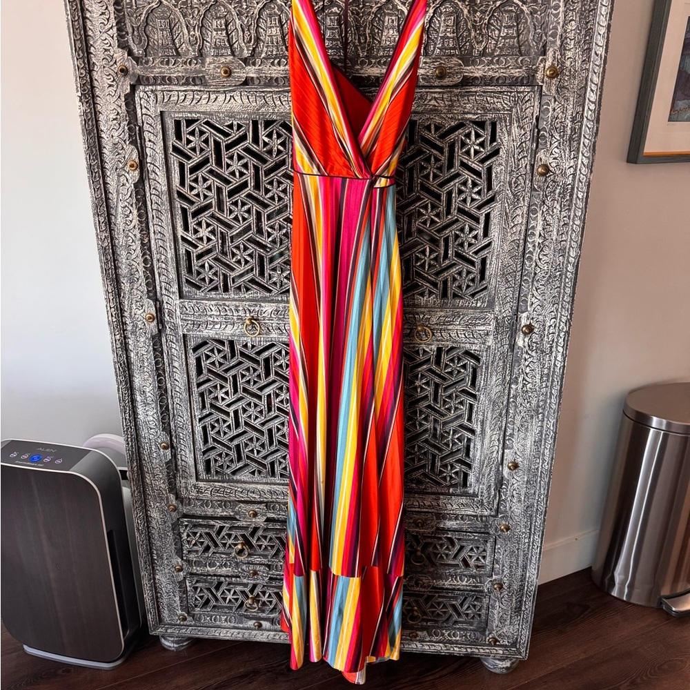 Multicolor Striped Maxi Dress
